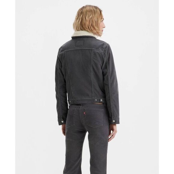 Levi's - Levi's Women's Button Up Winter Sherpa Trucker Jac Blackened Pearl - Picture 2 of 2